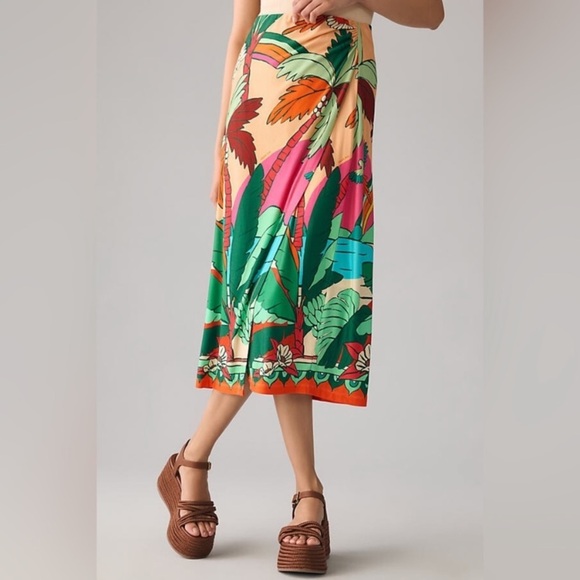 Farm Rio Farm x Anthropologie Printed Wrap Skirt Assorted XXS - Picture 2 of 7